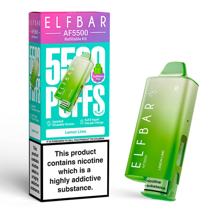 Elf Bar AF5500 Prefilled Pod Vape Kit - Lemon Lime image