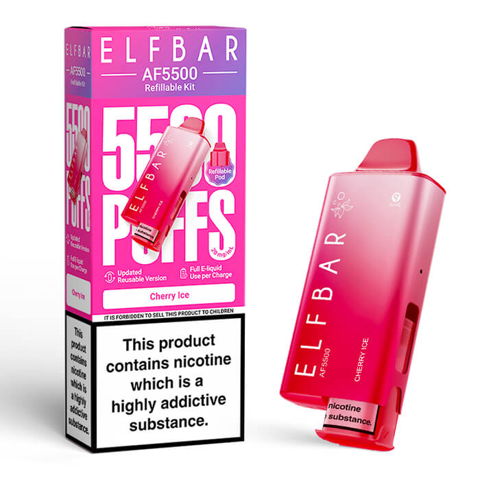 Elf Bar AF5500 Prefilled Pod Vape Kit - Cherry Ice image