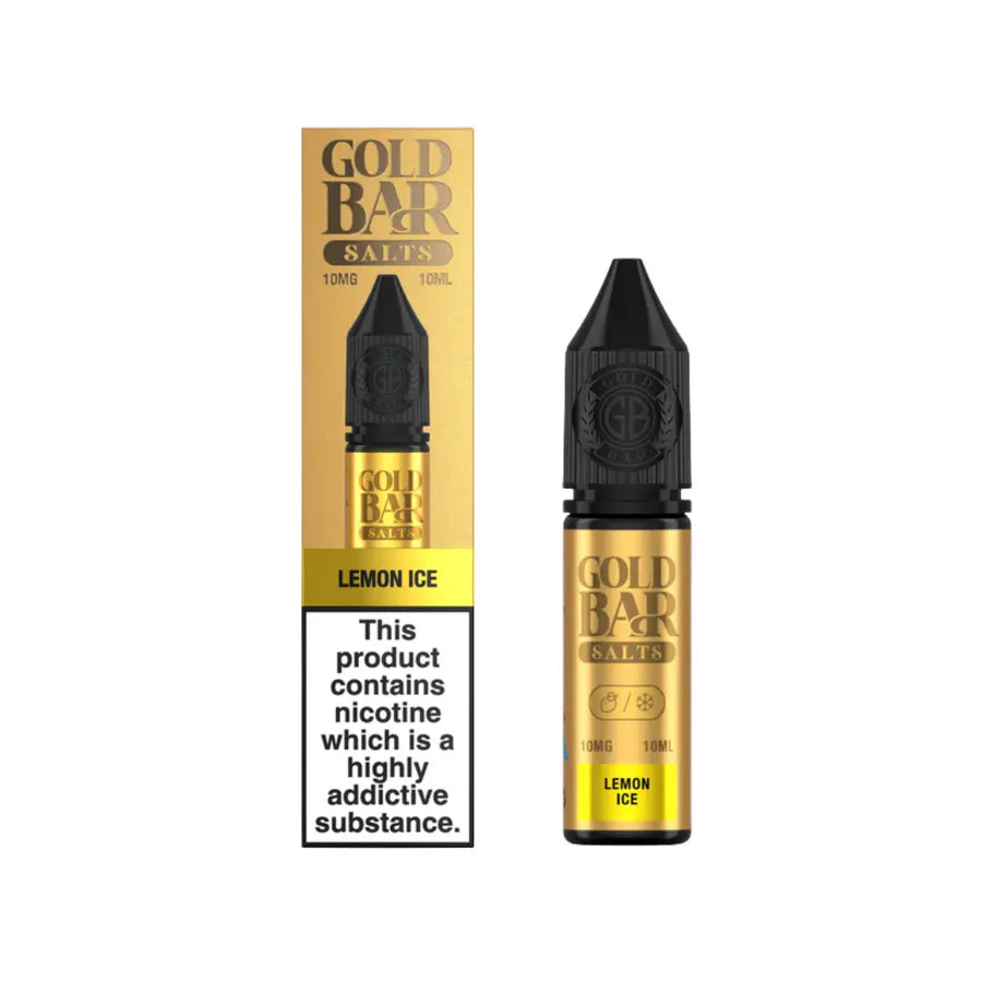 Gold Bar Nic Salts 10ml - 10mg - Lemon Ice image