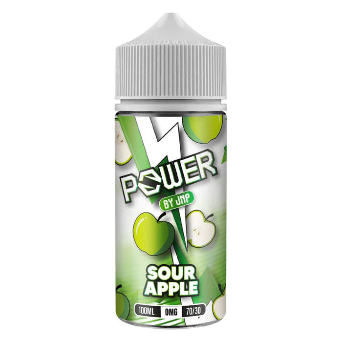 POWER by Juice N Power E-Liquid 100ml Shortfill 70/30 VG/PG - Sour Apple image