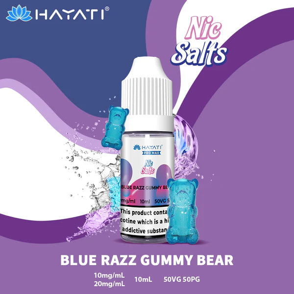 Hayati Pro Max Nic Salts 10ml - 10MG - Blue Razz Gummy Bear image