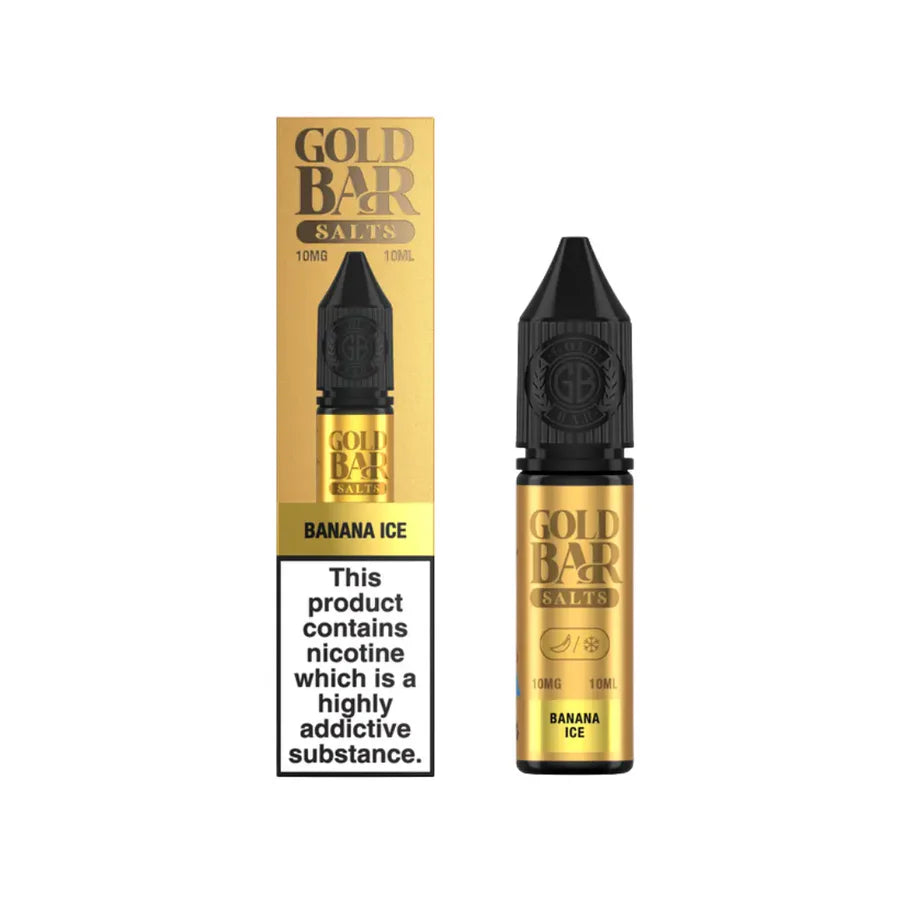Gold Bar Nic Salts 10ml - 10mg - Banana Ice image