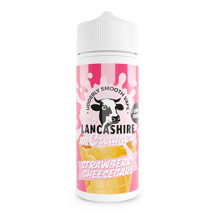 Lancashire Creamery 100ml 70/30 VG/PG E-Liquid Shortfill - Strawberry Cheesecake image