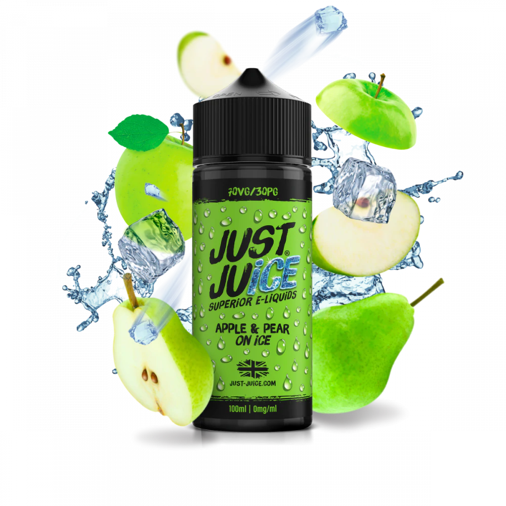 Just Juice 100ml E-Liquid Shortfill | Exotic | On Ice | Fusion Range  70/30 VG/PG - Apple / Pear On Ice image