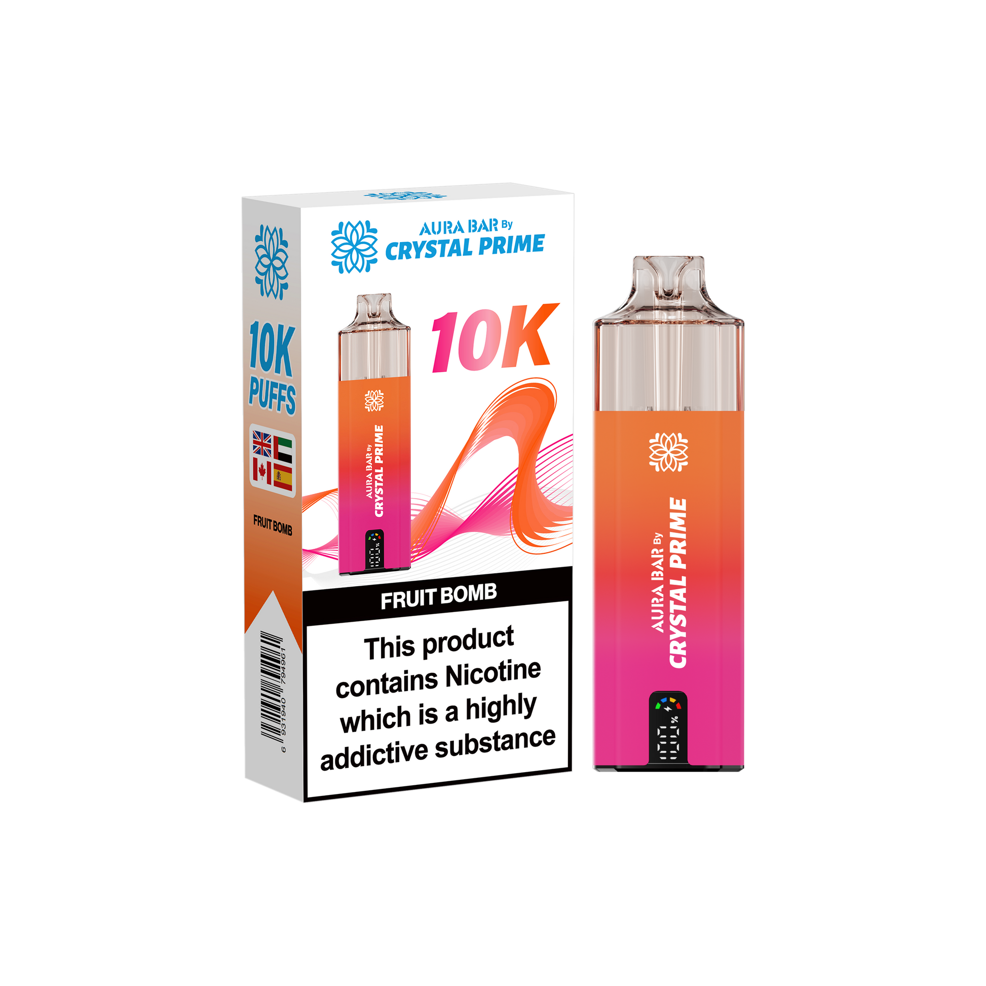 Crystal Prime Aura Bar 10K Prefilled Vape Kit - Fruit Bomb image