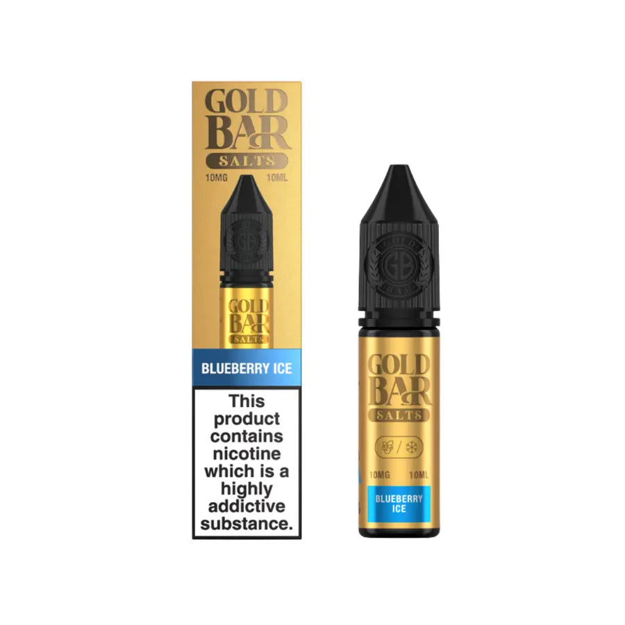 Gold Bar Nic Salts 10ml - 10mg - Blueberry Ice image
