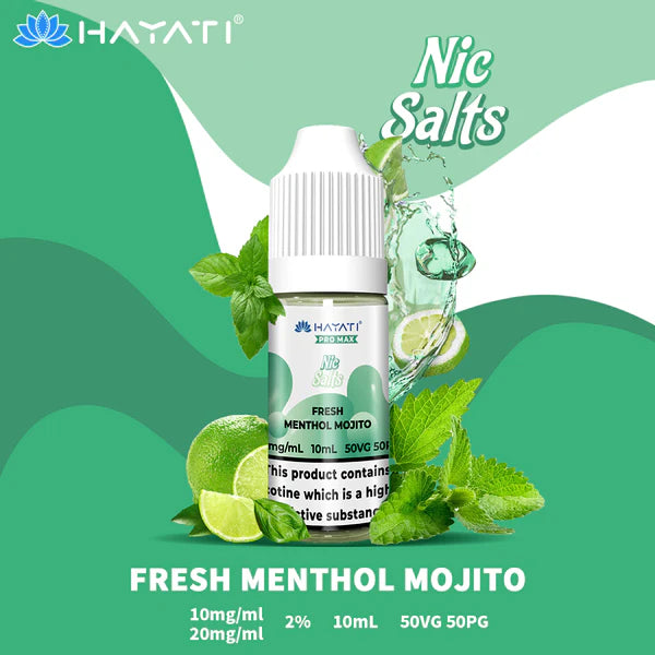 Hayati Pro Max Nic Salts 10ml - 10MG - Fresh Menthol Mojito image