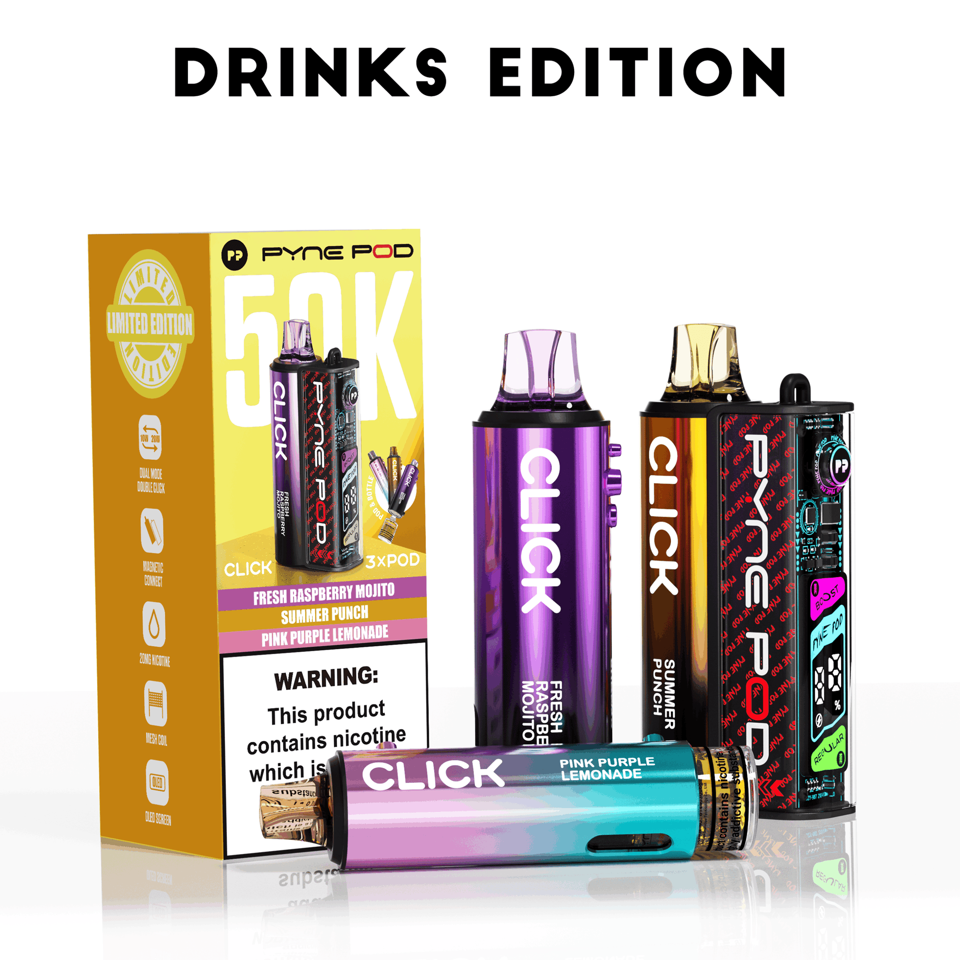 Pyne Pod Click 50K Prefilled Pod Kit - Drinks Edition image