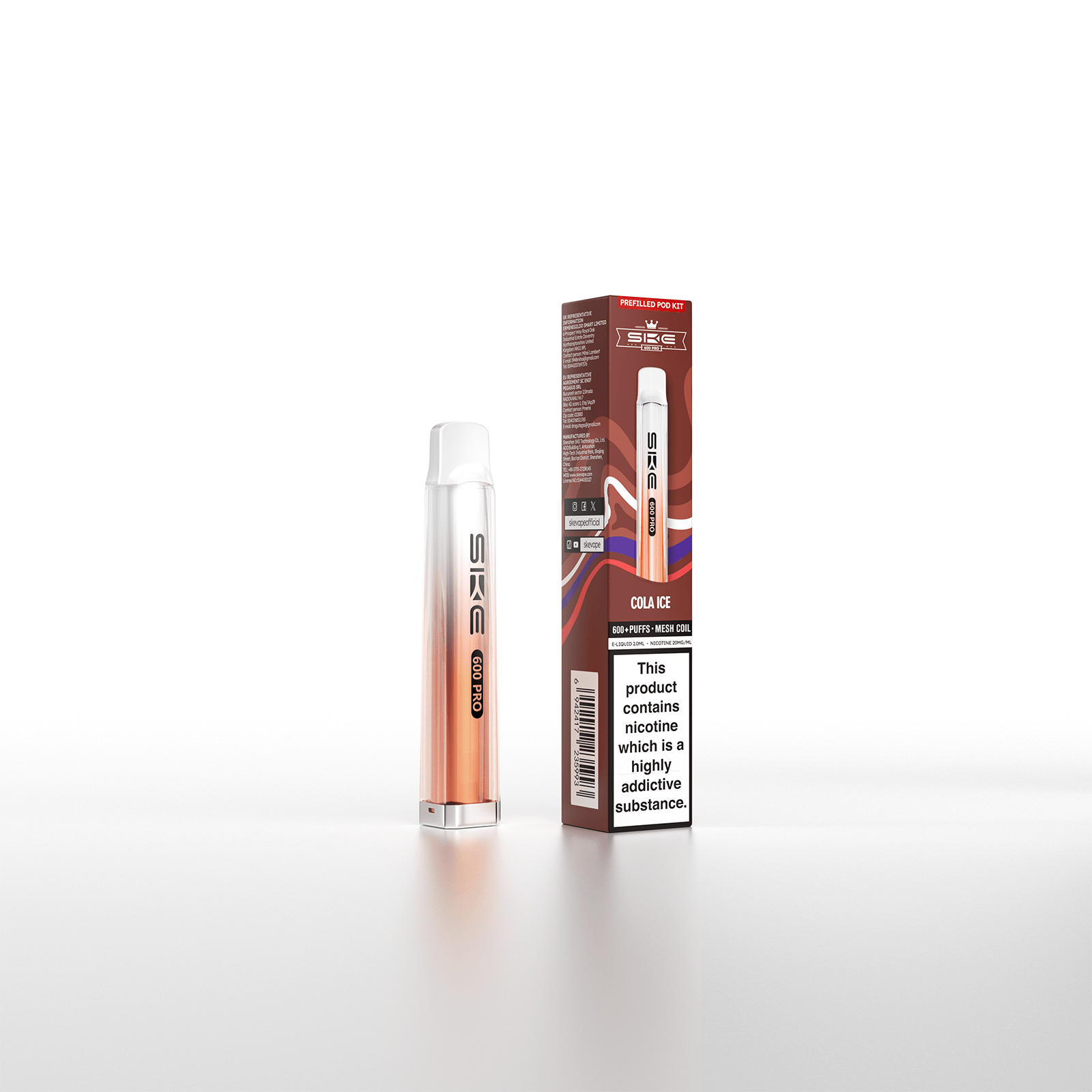 SKE Crystal Bar 600 Pro Prefilled Pod Kit - Cola Ice image