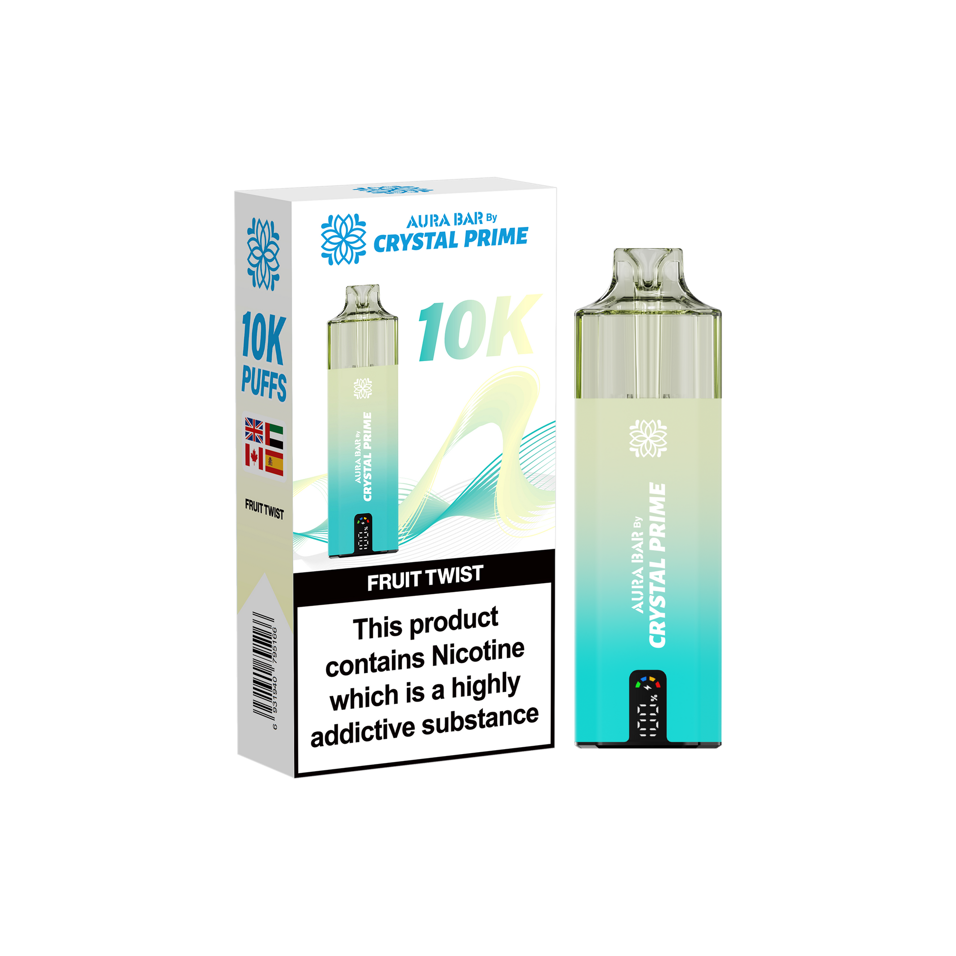 Crystal Prime Aura Bar 10K Prefilled Vape Kit - Fruit Twist image