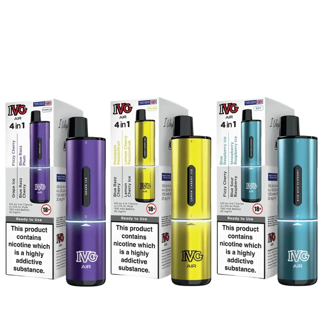 Buy IVG Air 4-in-1 2400 Puffs Vape Pod Kit Online At The Best Price Buy IVG Air 4-in-1 2400 Puffs Vape Pod Kit Online At The Best Price