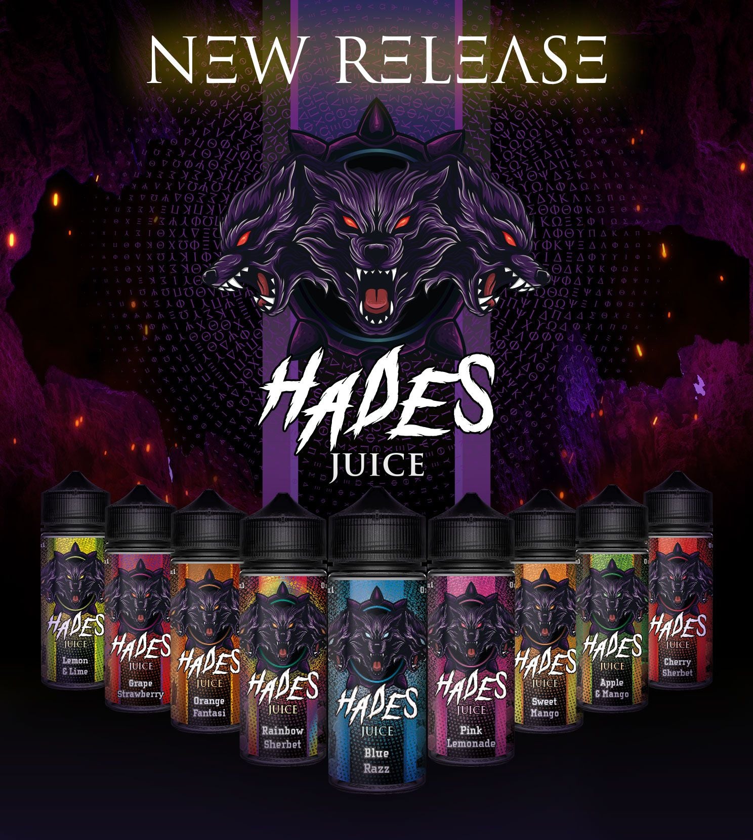 Hades E Liquid Range 100ml Shortfill | £5.99 ONLY  70/30 VG/PG - Blue Razz image