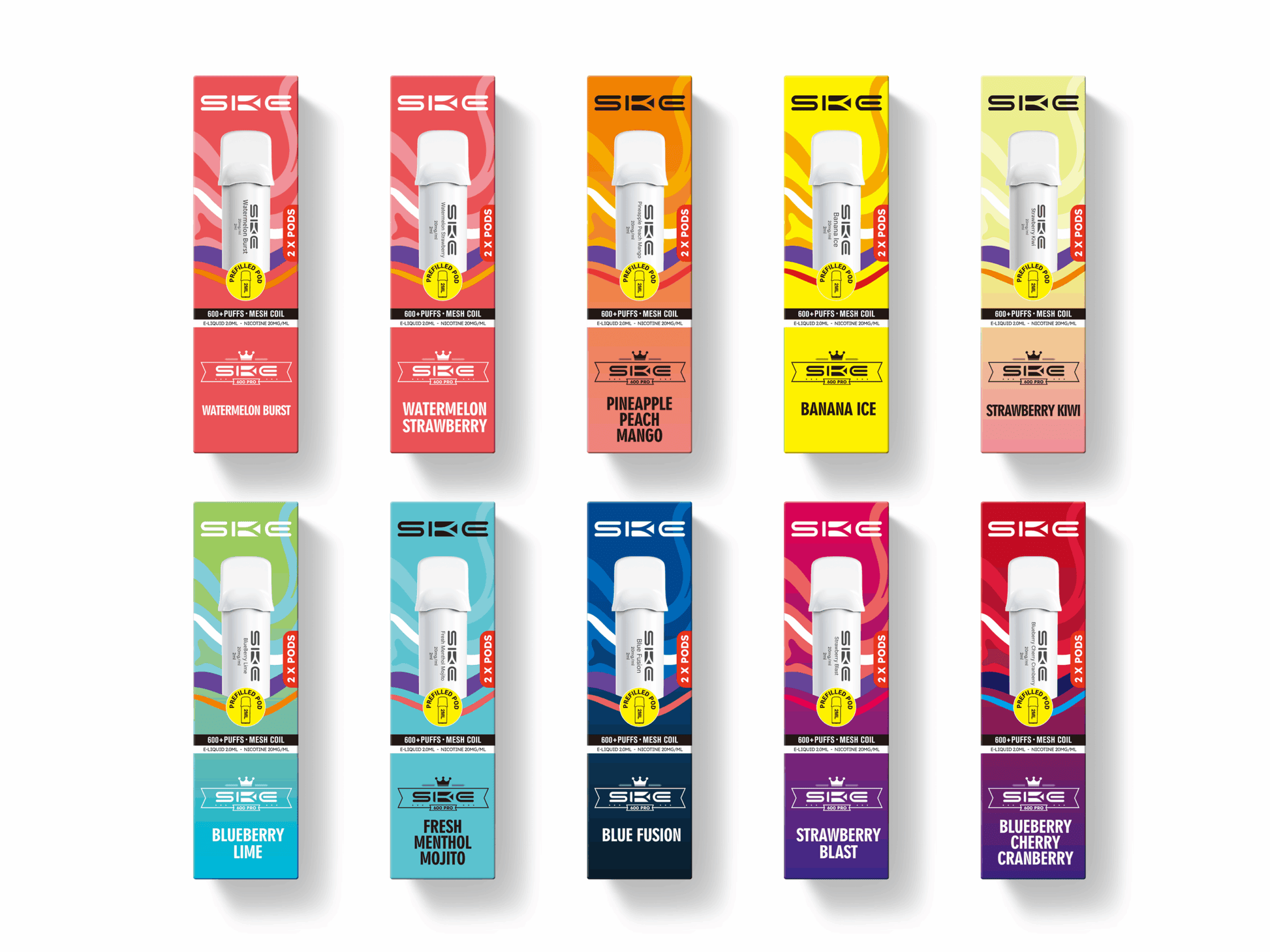 SKE Crystal Bar 600 Pro Prefilled Pods – 20mg Nicotine Salt (2 Pack) image 0