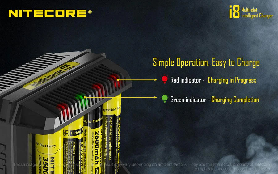 Nitecore I8 Intellicharger | 8 Bay Li-ion/NiMH Battery Charger image 6