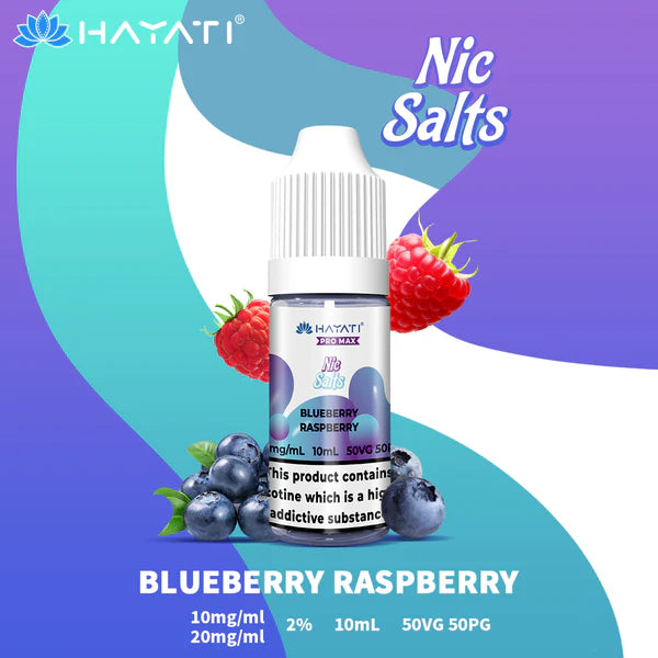 Hayati Pro Max Nic Salts 10ml - 10MG - Blueberry Raspberry image