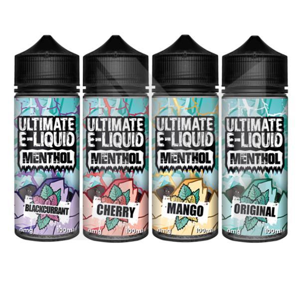 Ultimate E Liquid Menthol Range 100ml Shortfill  70/30 VG/PG image 0