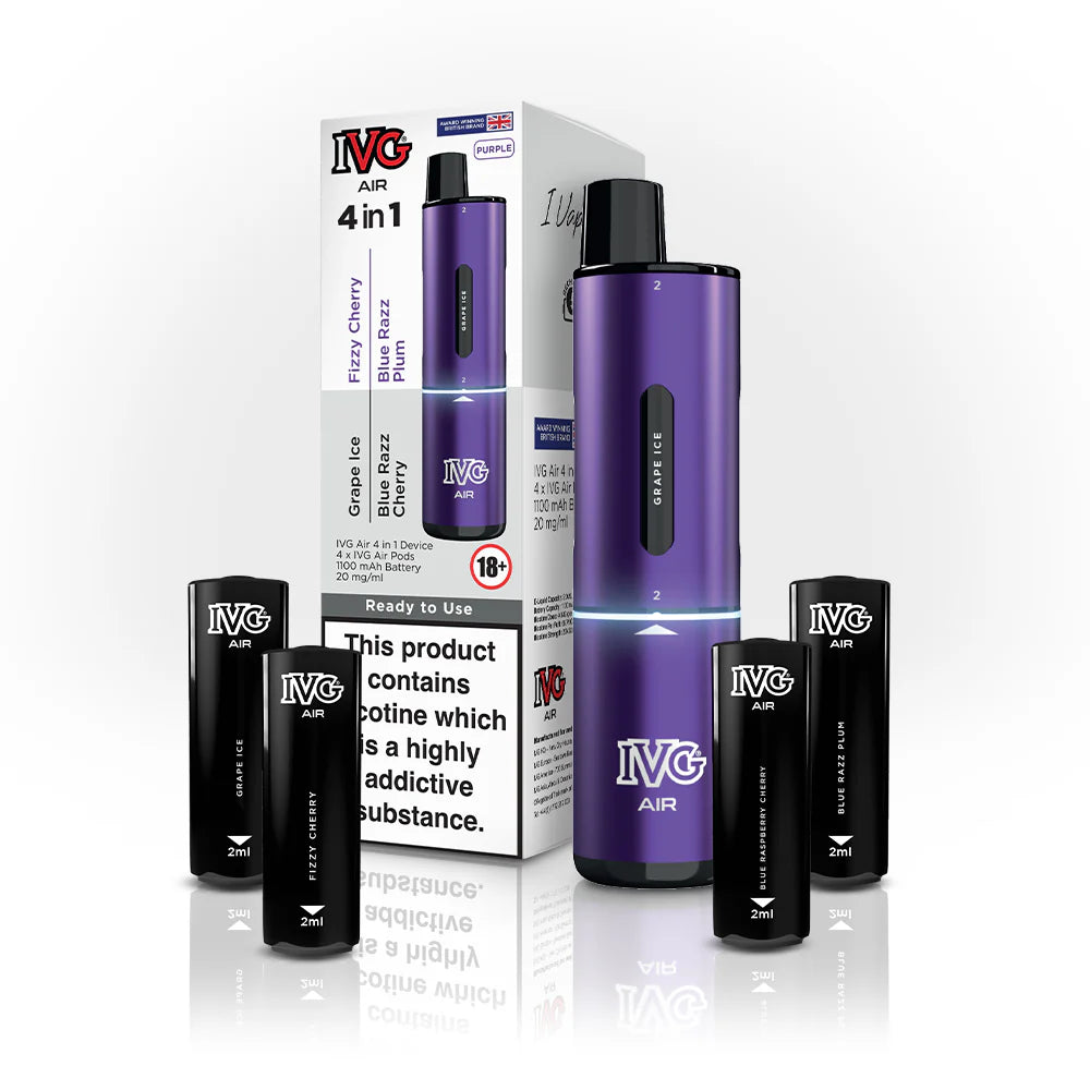 IVG Air 4-in-1 2400 Puffs Vape Pod Kit - Purple Edition image