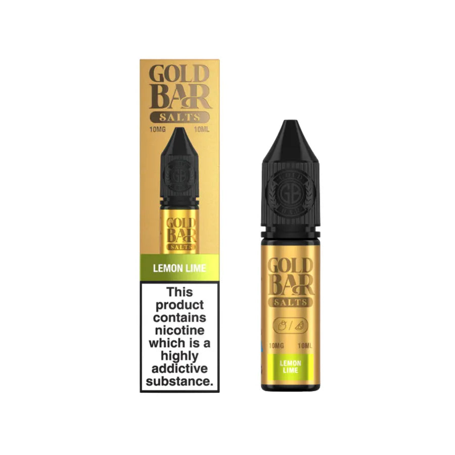 Gold Bar Nic Salts 10ml - 10mg - Lemon Lime image