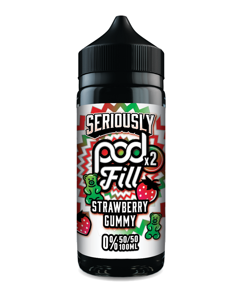 Seriously Pod Fill X2 by Doozy 100ml 50/50 E-Liquid Shortfill - Strawberry Gummy image