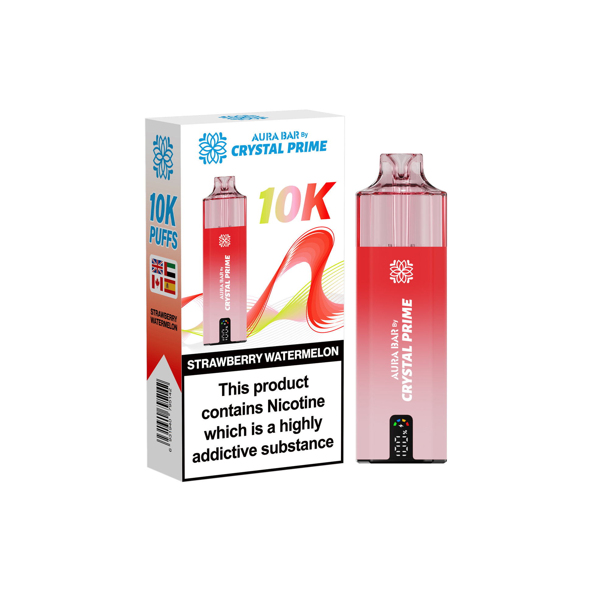 Crystal Prime Aura Bar 10K Prefilled Vape Kit - Strawberry Watermelon image
