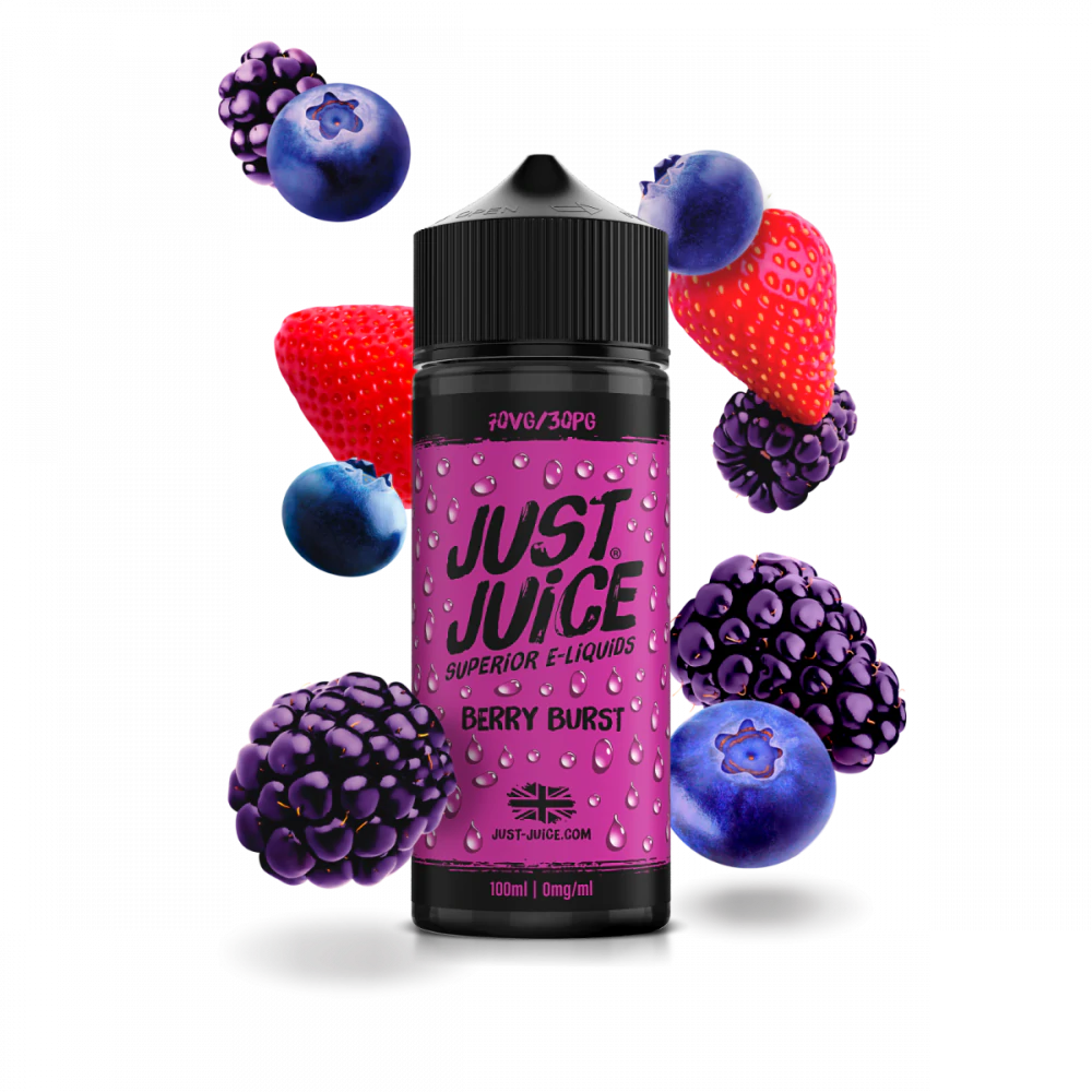 Just Juice 100ml E-Liquid Shortfill | Exotic | On Ice | Fusion Range  70/30 VG/PG - Berry Burst image