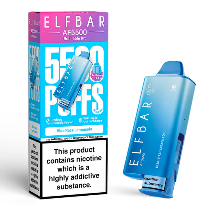 Elf Bar AF5500 Prefilled Pod Vape Kit - Blue Razz Lemonade image