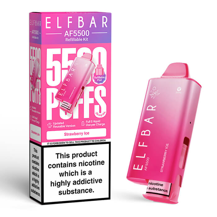 Elf Bar AF5500 Prefilled Pod Vape Kit - Strawberry Ice image