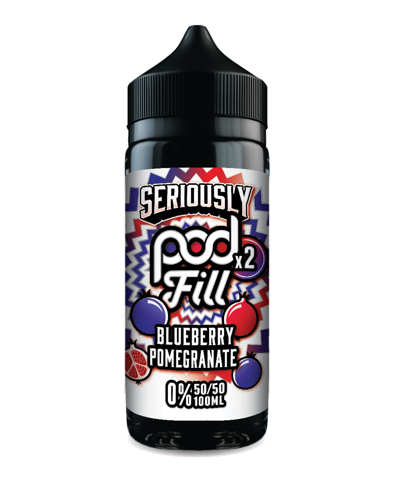 Seriously Pod Fill X2 by Doozy 100ml 50/50 E-Liquid Shortfill - Blueberry Pomegranate image