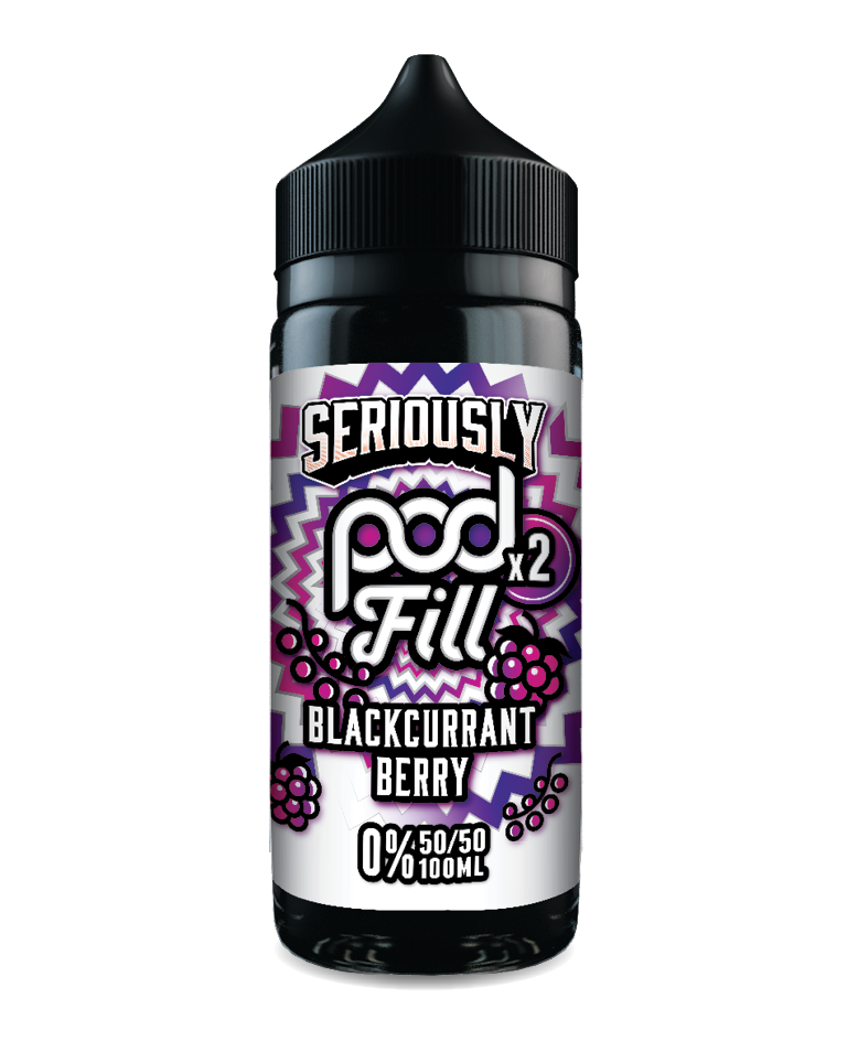 Seriously Pod Fill X2 by Doozy 100ml 50/50 E-Liquid Shortfill - Blackcurrant Berry image