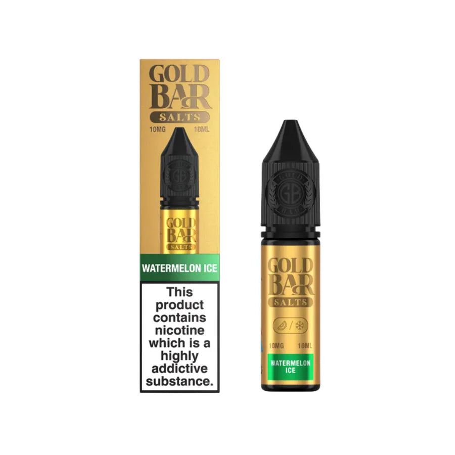 Gold Bar Nic Salts 10ml - 10mg - Watermelon Ice image