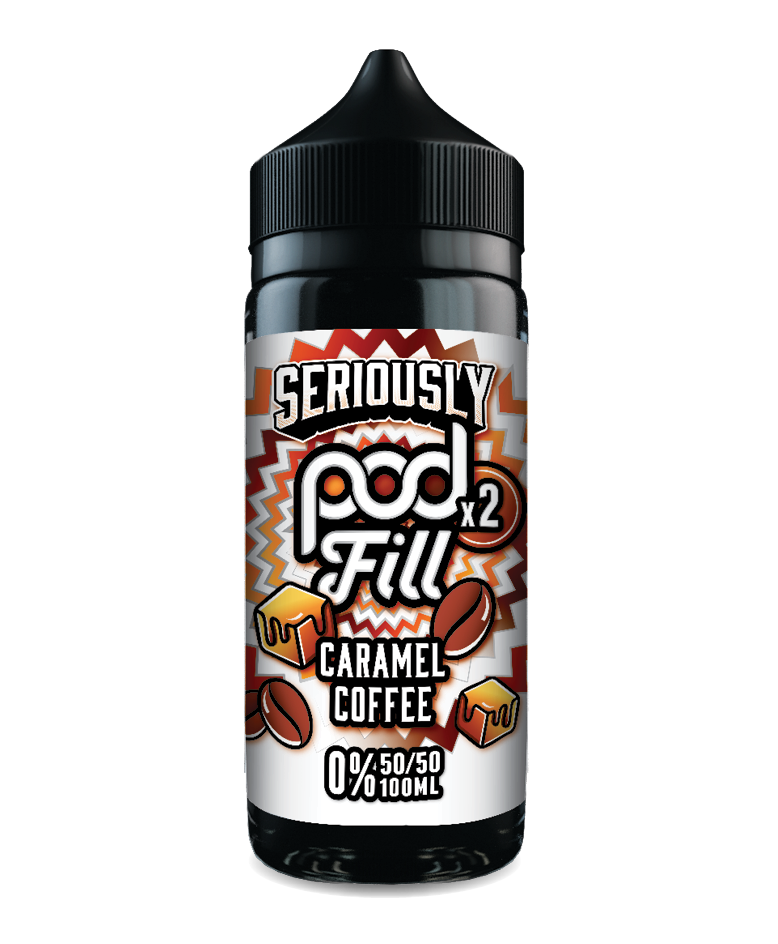 Seriously Pod Fill X2 by Doozy 100ml 50/50 E-Liquid Shortfill - Caramel Coffee image