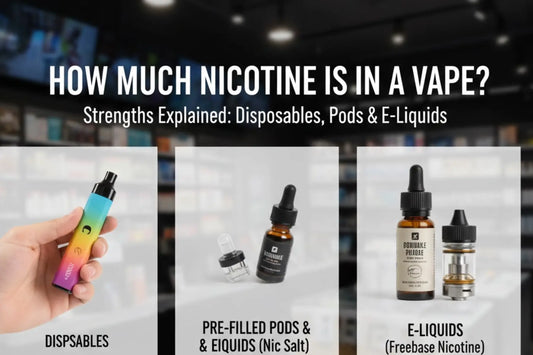 AHow Much Nicotine Is in a Vape? Nicotine Strengths Explained for Disposables, Pods & E-Liquids