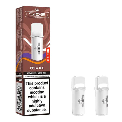 SKE Crystal Bar 600 Pro Prefilled Pods – 20mg Nicotine Salt (2 Pack) - Cola Ice image
