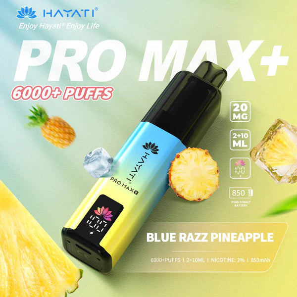 Hayati Pro Max+ 6000 Puff Pod Kit - Blue Razz Pineapple image