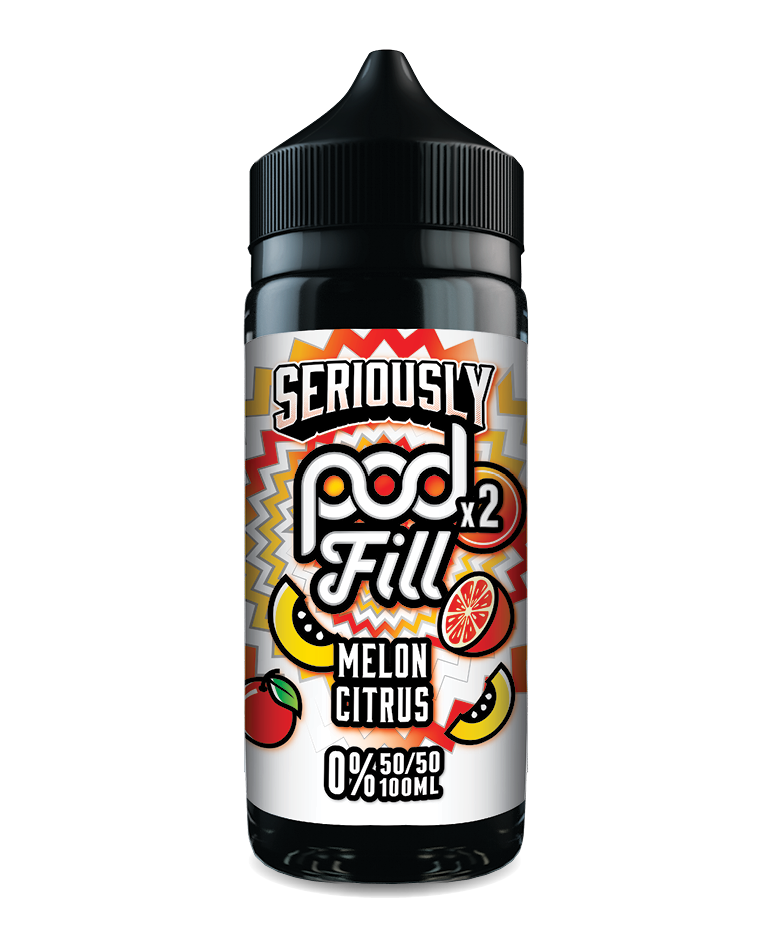 Seriously Pod Fill X2 by Doozy 100ml 50/50 E-Liquid Shortfill - Melon Citrus image