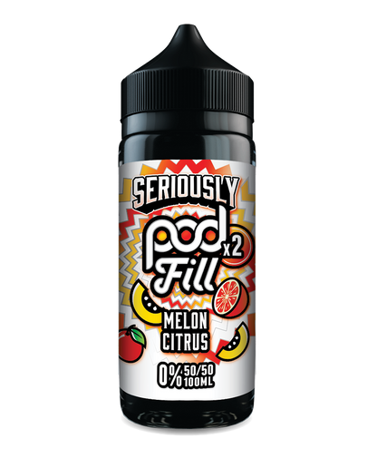 Seriously Pod Fill X2 by Doozy 100ml 50/50 E-Liquid Shortfill - Melon Citrus image