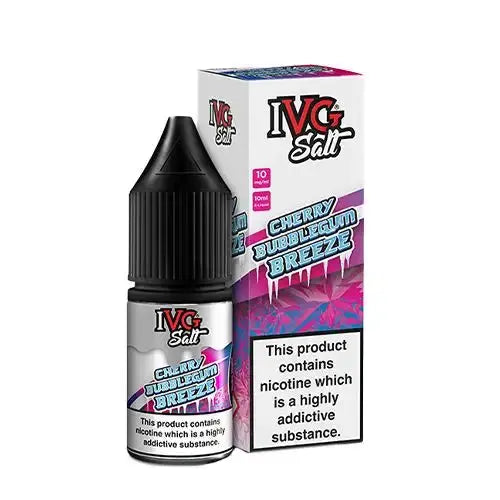 IVG Nic Salts 10ml - 10MG - Cherry Bubblegum Breeze image