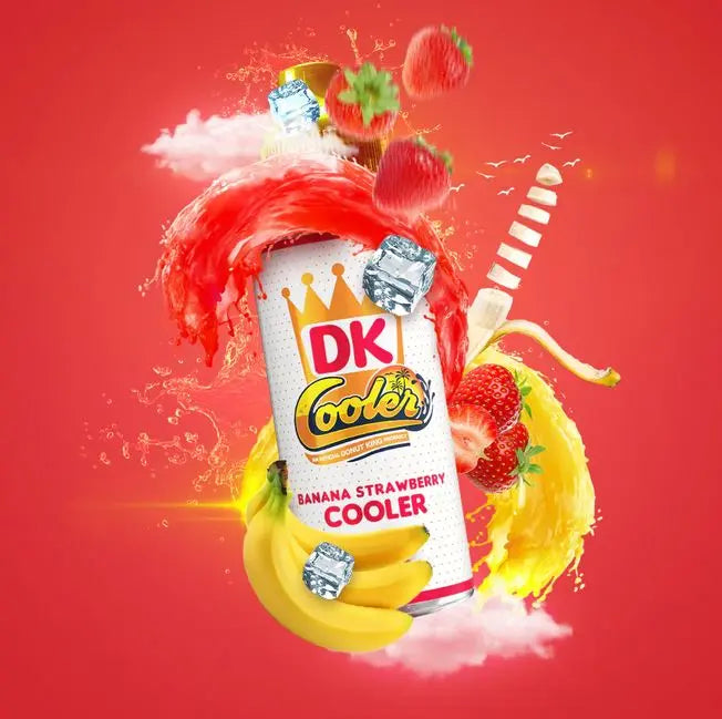 Donut King Cooler 100ml Shortfill E-Liquid  70/30 VG/PG - Banana Strawberry Cooler  image