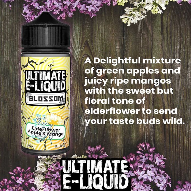 Ultimate E Liquid Blossom Range 100ml Shortfill  70/30 VG/PG image 1