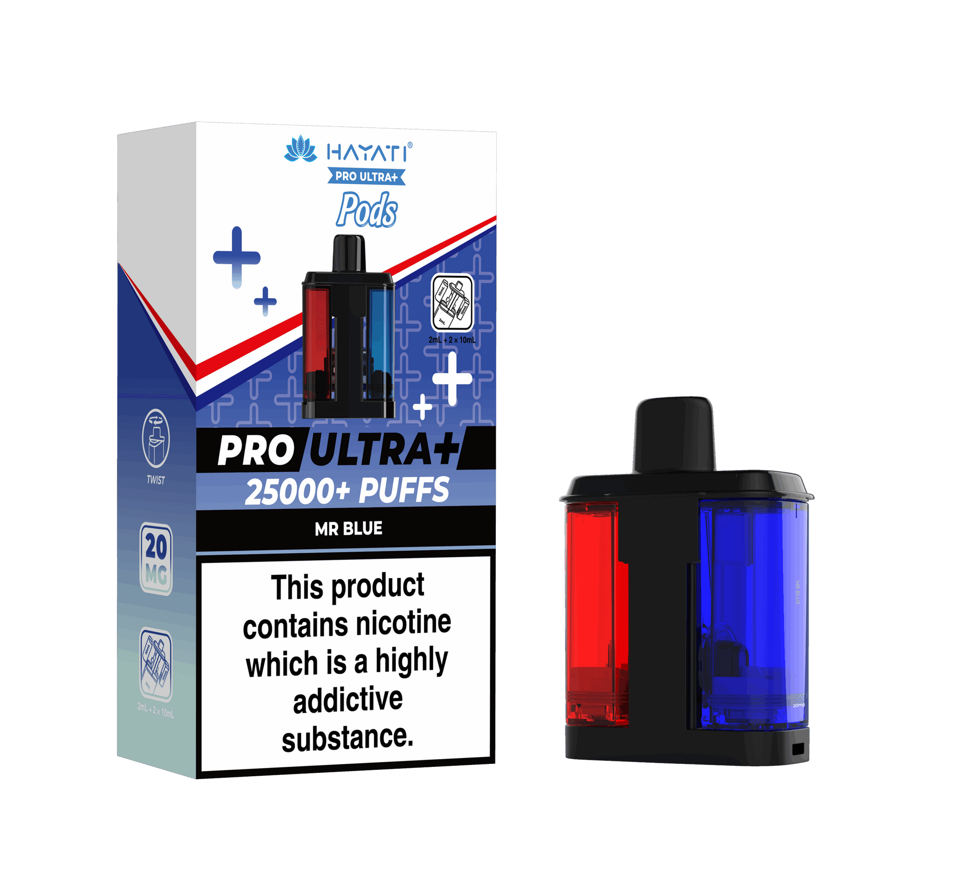 Hayati Pro Ultra Plus 25K Prefilled Pods - Mr Blue image