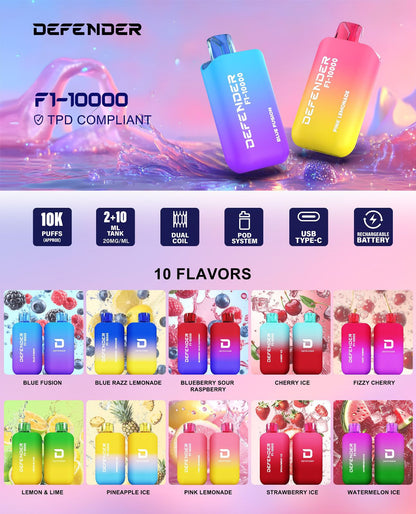 Defender F1-10000 Prefilled Vape Kit image 1