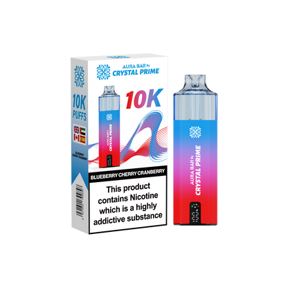 Crystal Prime Aura Bar 10K Prefilled Vape Kit - Blueberry Cherry Cranberry image