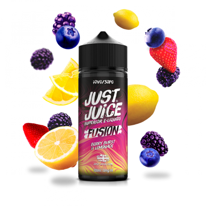 Just Juice 100ml E-Liquid Shortfill | Exotic | On Ice | Fusion Range  70/30 VG/PG - Berry Burst &amp; Lemonade image