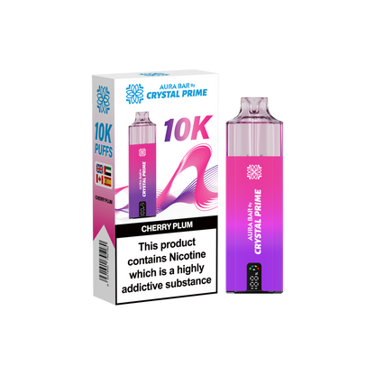 Crystal Prime Aura Bar 10K Prefilled Vape Kit - Cherry Plum image