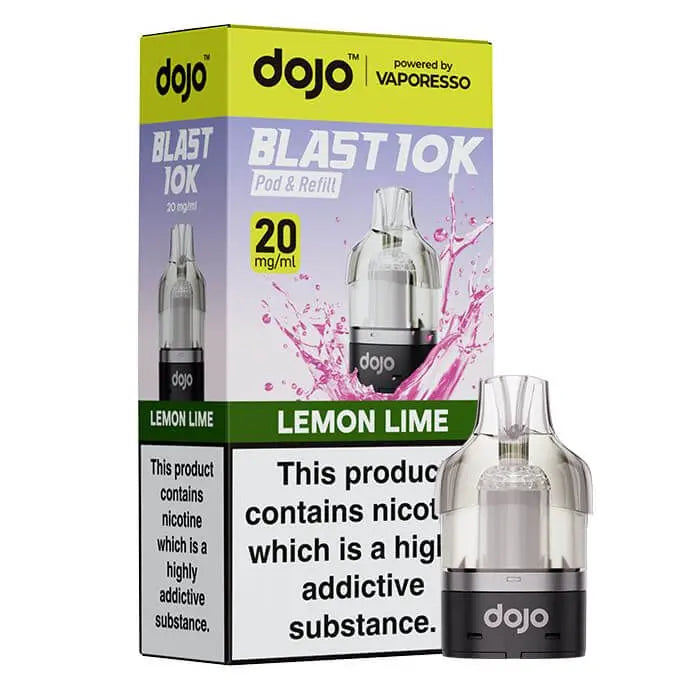 Vaporesso Dojo Blast 10K Prefilled Pod + 10ml Refill Container - Lemon Lime image