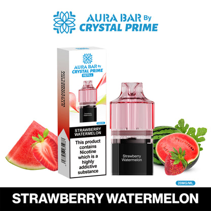 Crystal Prime Aura Bar 10K Prefilled Pods - Strawberry Watermelon image