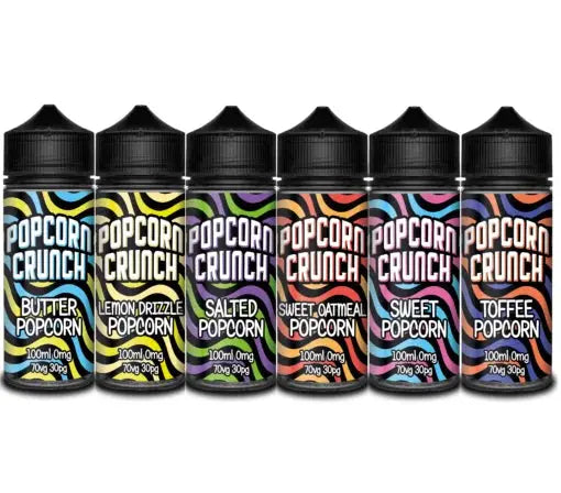 Popcorn Crunch 100ml E-Liquid Shortfill 70/30 VG/PG image 0