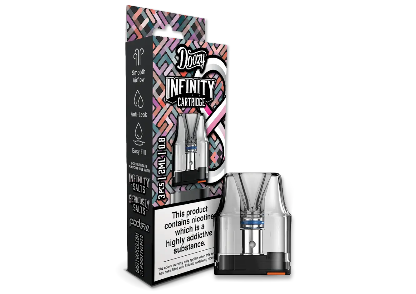 Doozy Infinity Replacement Pods 0.8 Ohm 3-Pack image 0