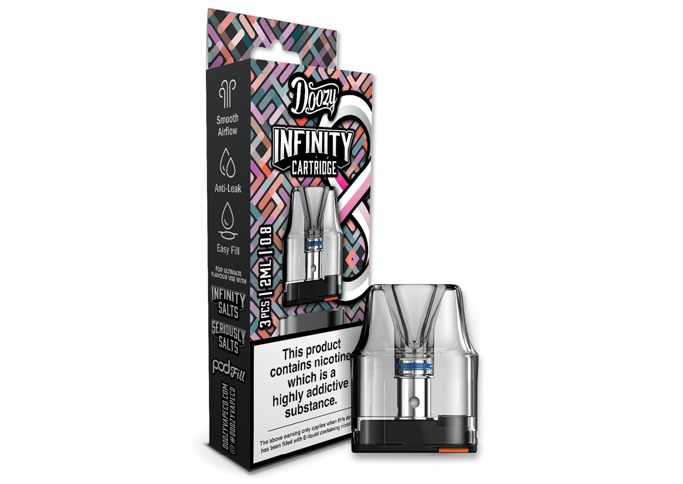 Doozy Infinity Replacement Pods 0.8 Ohm 3-Pack image 0