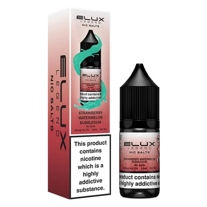 Elux Legend Nic Salts 10ml - 10MG - Strawberry Watermelon Bubblegum image